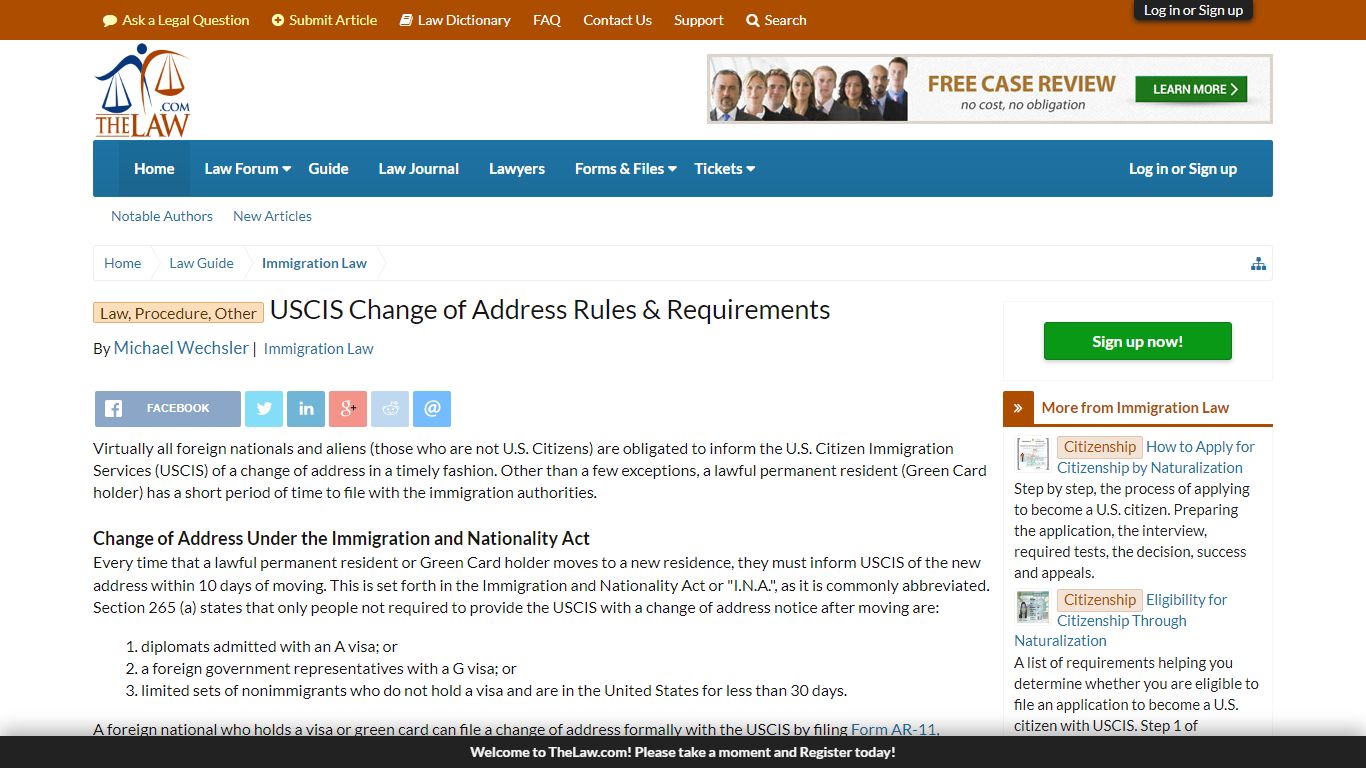 USCIS Change of Address Rules & Requirements · TheLaw.com